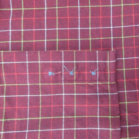 J.CREW Dress Shirt Mens Medium Burgundy Plaid Long Sleeve Collared Button Down - Picture 5 of 10